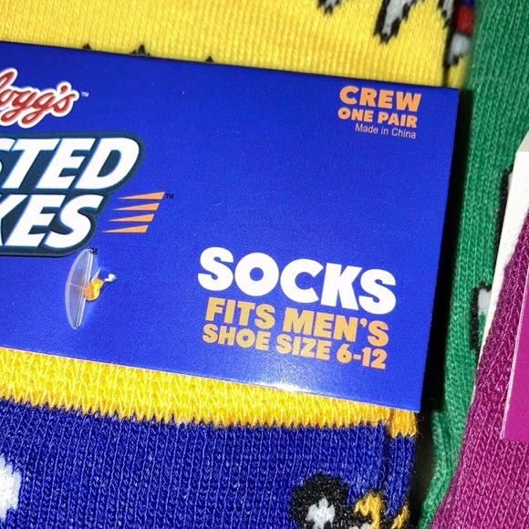 Men’s 4 Pack Kellogg’s Breakfast Cereals Theme Crew Socks Set - Picture 2 of 9